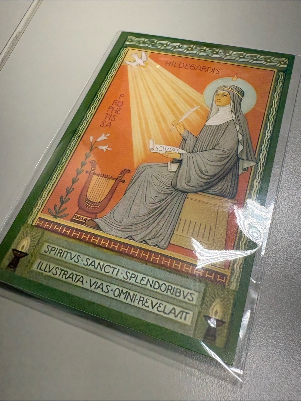 Saint Hildegard Prayer Card w cover